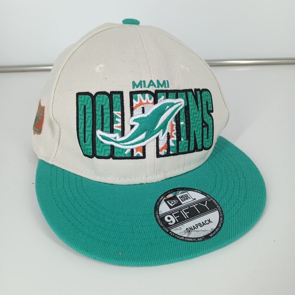 Miami Dolphins New Era 9fifty Snap-Back Hat Unisex White